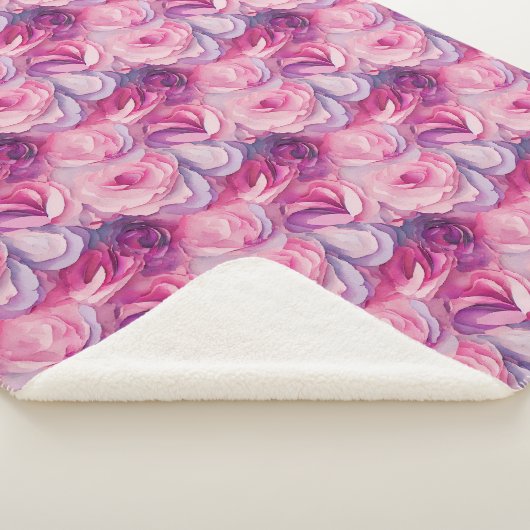 Hübsche rosa Blume Sherpadecke (3/4)