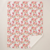 Hübsche rosa Blume Sherpadecke (Vorderseite)