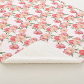 Hübsche rosa Blume Sherpadecke (3/4)