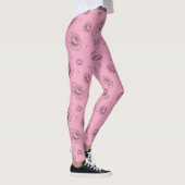 Hübsche rosa Blume und Petals Muster Leggings (Rechts)
