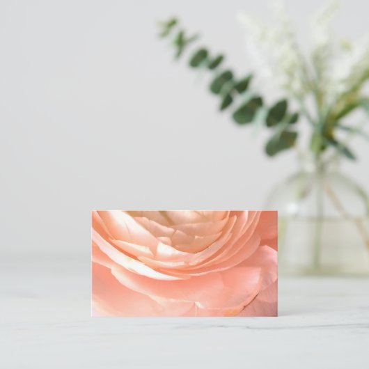 hübsche rosa Blume Visitenkarte doppelseitig (Stehend Vorderseite)