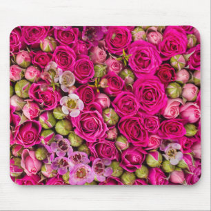 Hübsche rosa Blumen-BildMausunterlage Mousepad