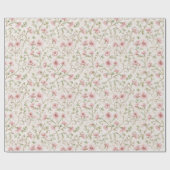 Hübsche rosa Blumen Brautparty Geschenkpapier (Flach)