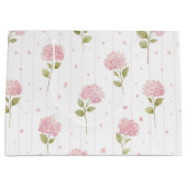 Hübsche rosa Blumen-Brautparty Große Geschenktüte (Vorderseite)