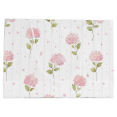 Hübsche rosa Blumen-Brautparty Große Geschenktüte (Rückseite)