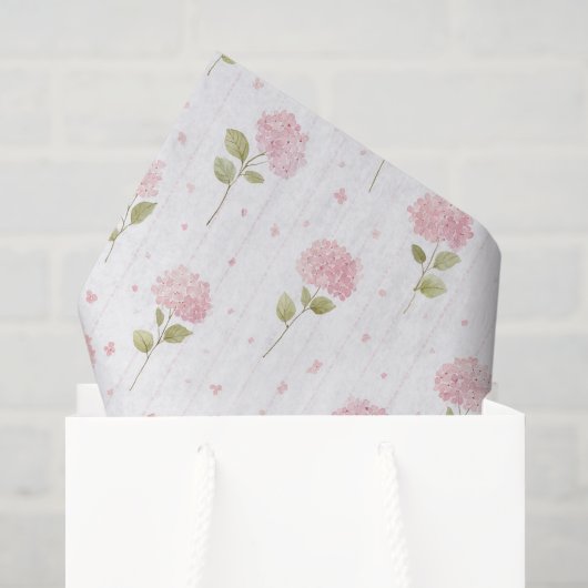 Hübsche rosa Blumen-Brautparty Seidenpapier (Geschenktüte)