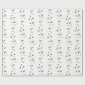 Hübsche rosa Blumen Geschenkpapier (Flach)