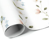 Hübsche rosa Blumen Geschenkpapier (Rolleneckpunkt)