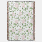 Hübsche rosa Blumen grüne Blätter Decke (Vorderseite Vertikal)