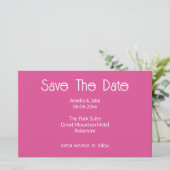 Hübsche rosa Blumen-Save-the-Date-Karte Briefpapier (Stehend Vorderseite)