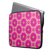 Hübsche rosa Blumenentwurfs-Laptophülse Laptopschutzhülle (Vorderseite Links)