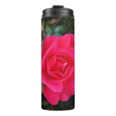 hübsche Rosa-Blumenfotografie Thermosbecher (Vorderseite)