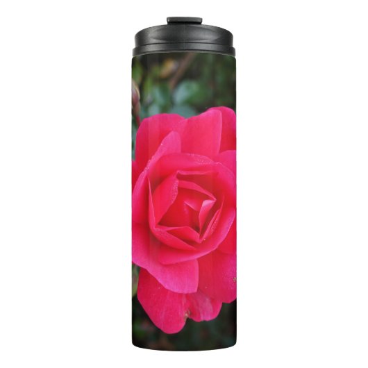 hübsche Rosa-Blumenfotografie Thermosbecher (Vorderseite)