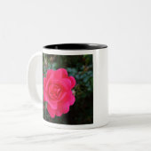 hübsche Rosa-Blumenfotografie Zweifarbige Tasse (Vorderseite Links)