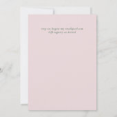 Hübsche Rosa Blumengrün Blätter Hochzeitbudget (Rückseite)