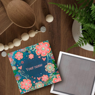 Hübsche rosa Blumenhörer - individuelle Inspirivit Magnet