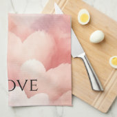 Hübsche Rosa Blush Liebe Geschirrtuch (Viertel Falte)