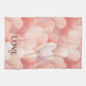 Hübsche Rosa Blush Liebe Geschirrtuch (Horizontal)