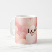 Hübsche Rosa Blush Liebe Kaffeetasse (Vorderseite Links)