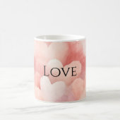 Hübsche Rosa Blush Liebe Kaffeetasse (Mittel)