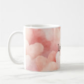 Hübsche Rosa Blush Liebe Kaffeetasse (Links)