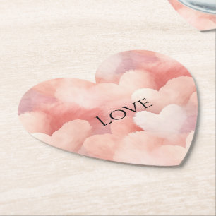 Hübsche Rosa Blush Liebe Untersetzer