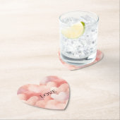 Hübsche Rosa Blush Liebe Untersetzer (Vor Ort)