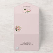 Hübsche rosa Blüte All In One Einladung (Außenbereich)