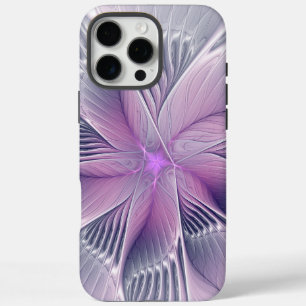 Hübsche rosa Blüten moderne abstrakte Fraktal-Kuns iPhone 16 Pro Max Hülle