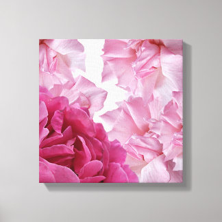 Hübsche Rosa Blütenblätter abstrakte Blumenkunst Leinwanddruck