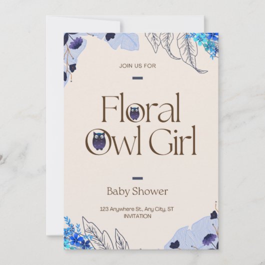 Hübsche Rosa Blütenröschchen Einladung (Vorderseite)