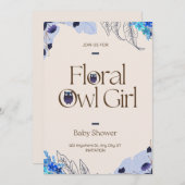 Hübsche Rosa Blütenröschchen Einladung (Vorne/Hinten)