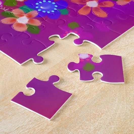 Hübsche Rosa-Boho-Blume Puzzle (Seite)