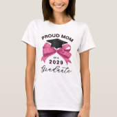 Hübsche rosa Bow Proud-Mama T-Shirt (Vorderseite)