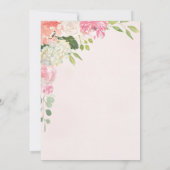 Hübsche Rosa Brautdusche Einladungskarte Einladung (Rückseite)