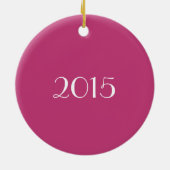 Hübsche rosa Checkered Gymnastik mit Monogramm Keramikornament (Hinten)