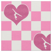Hübsche rosa Checkered Gymnastik Stoff (Nahaufnahme)