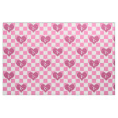Hübsche rosa Checkered Gymnastik Stoff (Fat Quarter (45,7 x 55,9 cm))