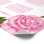 Hübsche Rosa Corner Bouquets Hochzeitsdiagramm Poster (Ecke)