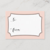 Hübsche Rosa Display Brautparty Geschenkkarte Begleitkarte (Rückseite)