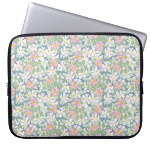 Hübsche rosa Dogros am dunkelblauen Laptop-Sieb Laptopschutzhülle