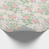 Hübsche rosa Dogros auf Taupe Wrapping Paper Geschenkpapier (Ecke)