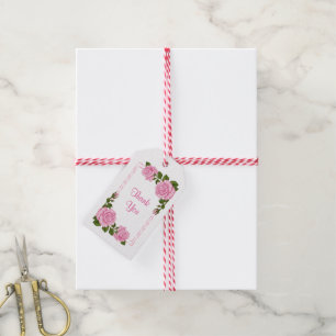 Hübsche rosa Eckblumenstrauß-18. Geburtstag Geschenkanhänger