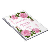 Hübsche rosa Eckblumenstrauß-18. Geburtstag Notizblock (Rechte Seite)