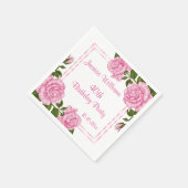 Hübsche rosa Eckblumensträuße 40. Serviette (Ecke)