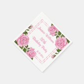 Hübsche rosa Eckblumensträuße 80. Serviette (Ecke)