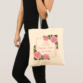 Hübsche rosa Eckblumensträuße, die Willkommen Tragetasche (Vorderseite (Produkt))