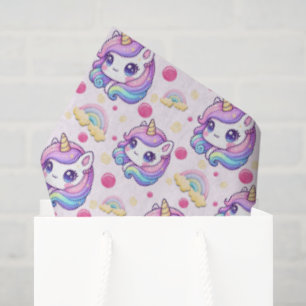 Hübsche rosa Einhörner Seidenpapier