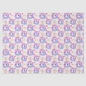 Hübsche rosa Einhörner Seidenpapier (Vorderseite)