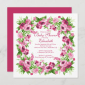 Hübsche rosa einladung (Vorne/Hinten)